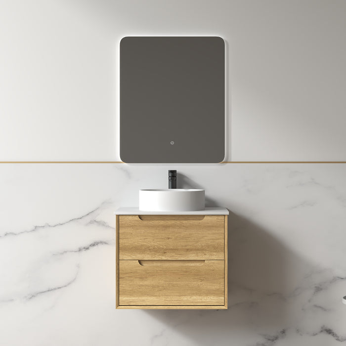 Solena 600mm Sand Oak Wall Hung Vanity