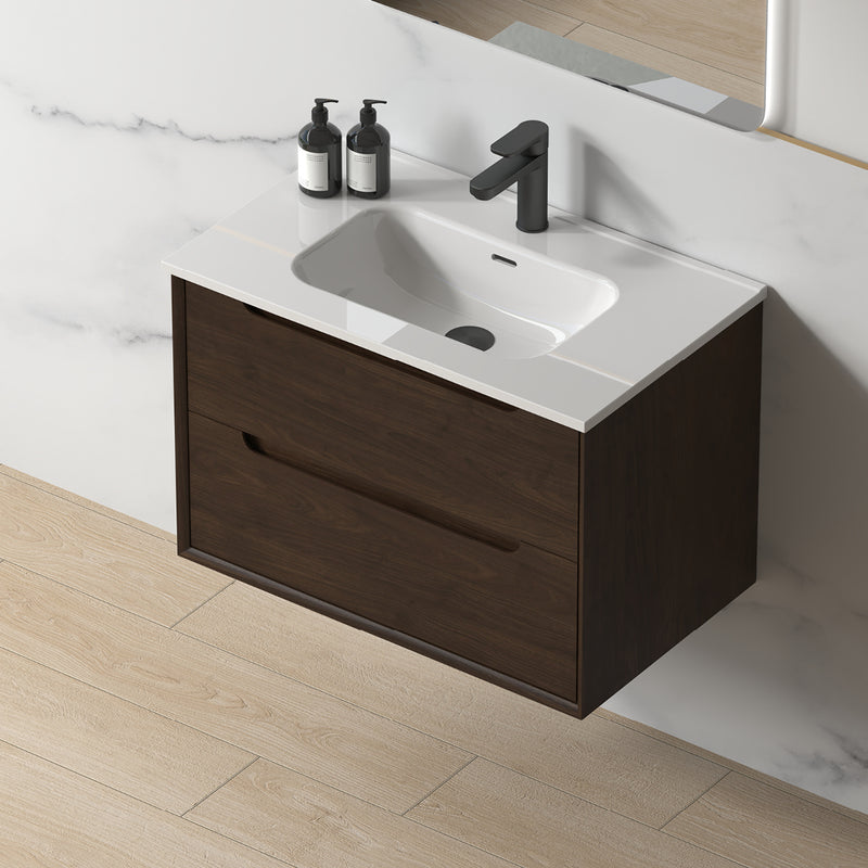 Solena 750mm Alder Walnut Hung Vanity