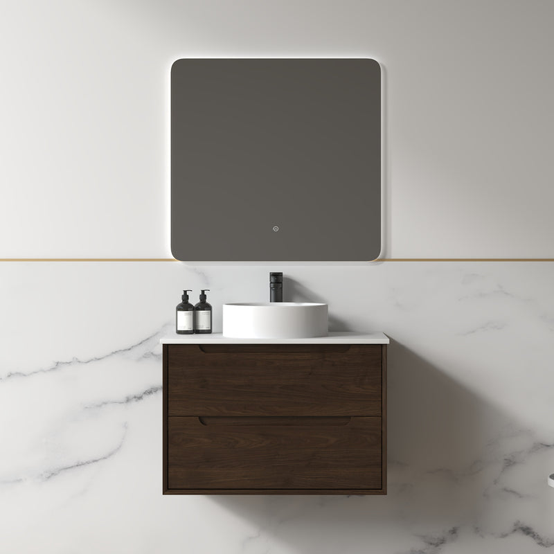 Solena 750mm Alder Walnut Hung Vanity