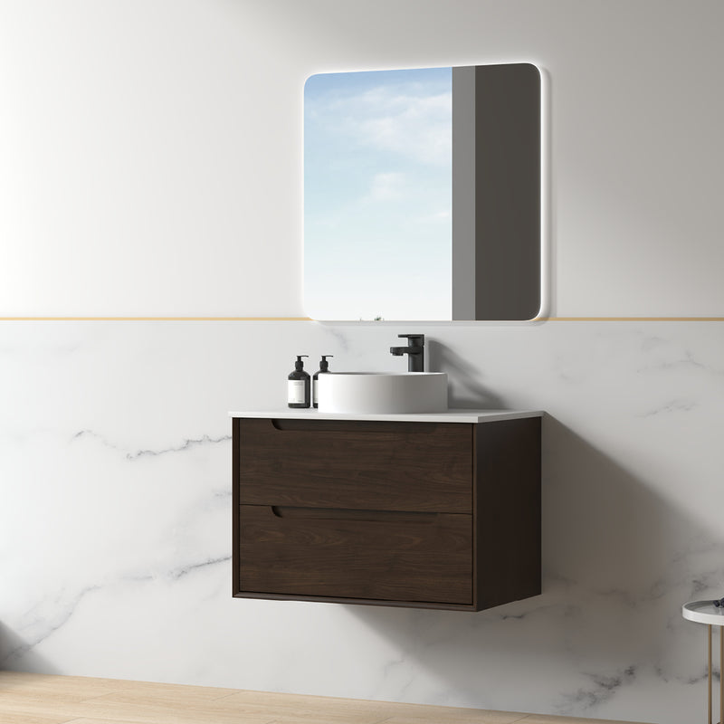 Solena 750mm Alder Walnut Hung Vanity