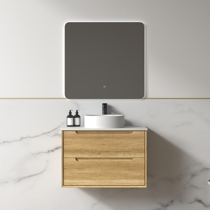 Solena 750mm Sand Oak Wall Hung Vanity