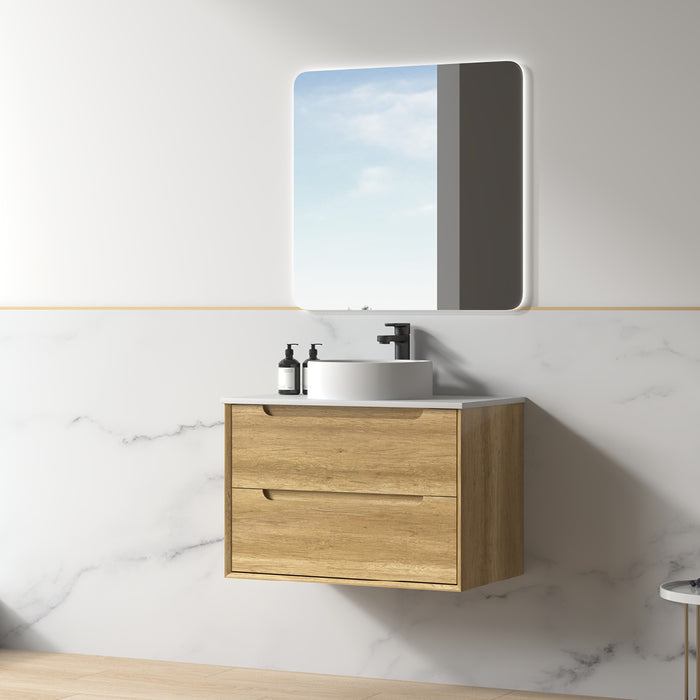 Solena 750mm Sand Oak Wall Hung Vanity
