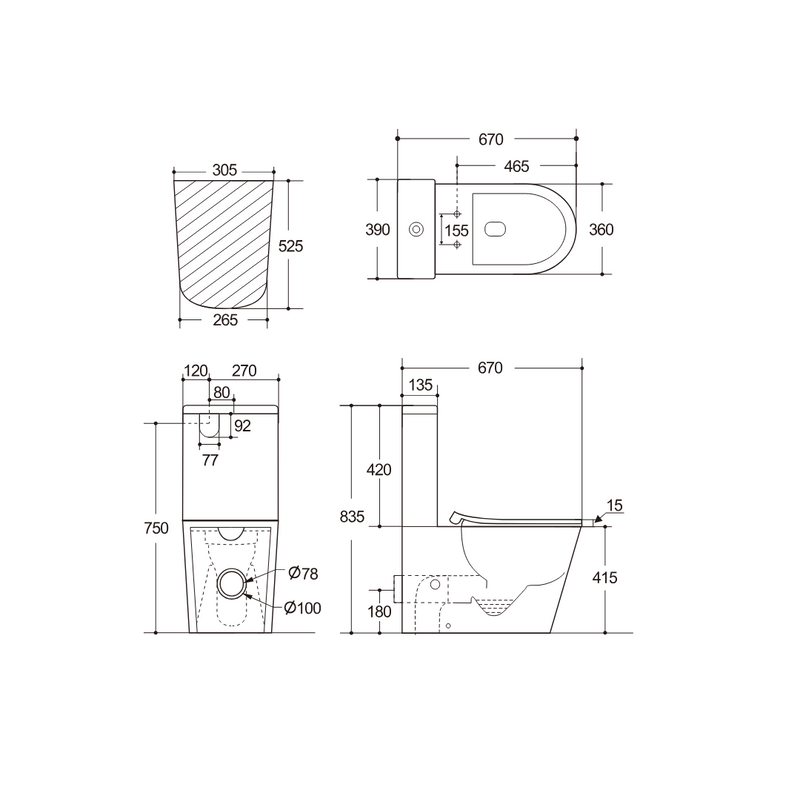 Ecco Rimless Toilet Suite - Acqua Bathrooms