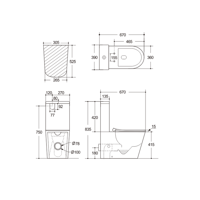 Ecco Rimless Toilet Suite - Acqua Bathrooms