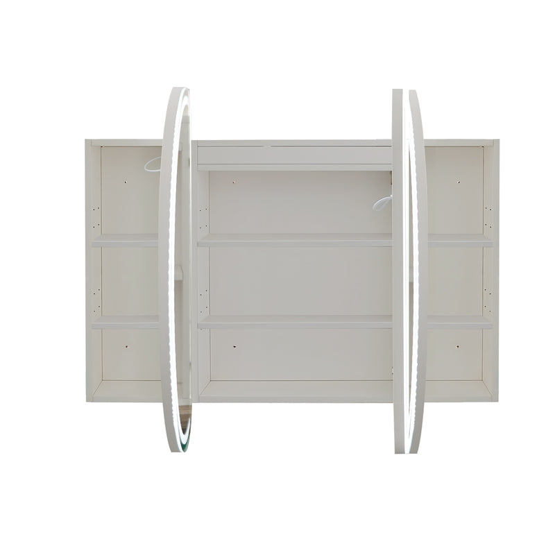 Stella Touchless LED 1200 x 700 Matte White Oval  Shaving Cabinet