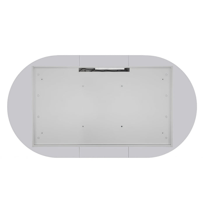 Stella Touchless LED 1200 x 700 Matte White Oval  Shaving Cabinet