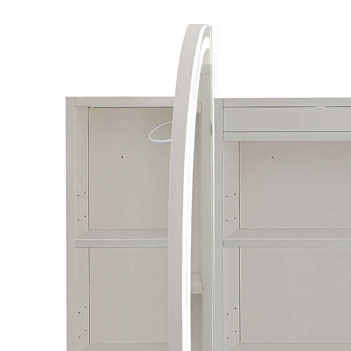 Stella Touchless LED 1200 x 700 Matte White Oval  Shaving Cabinet