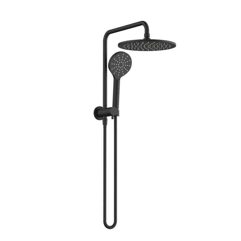 Star Luxury Matte Black Multifunction Compact Shower Rail Set