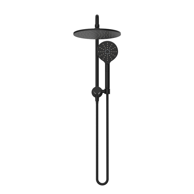 Star Luxury Matte Black Multifunction Compact Shower Rail Set