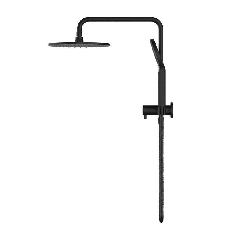 Star Luxury Matte Black Multifunction Compact Shower Rail Set