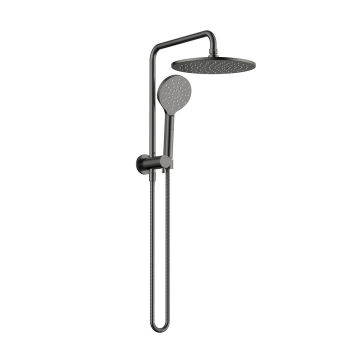 Star Luxury Gun Metal Multifunction Compact Shower Rail Set