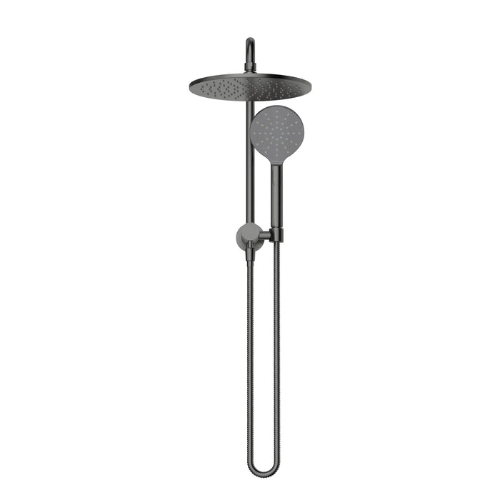 Star Luxury Gun Metal Multifunction Compact Shower Rail Set