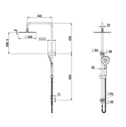 Star Luxury Brushed Gold Multifunction Shower Rail Set - Acqua Bathrooms
