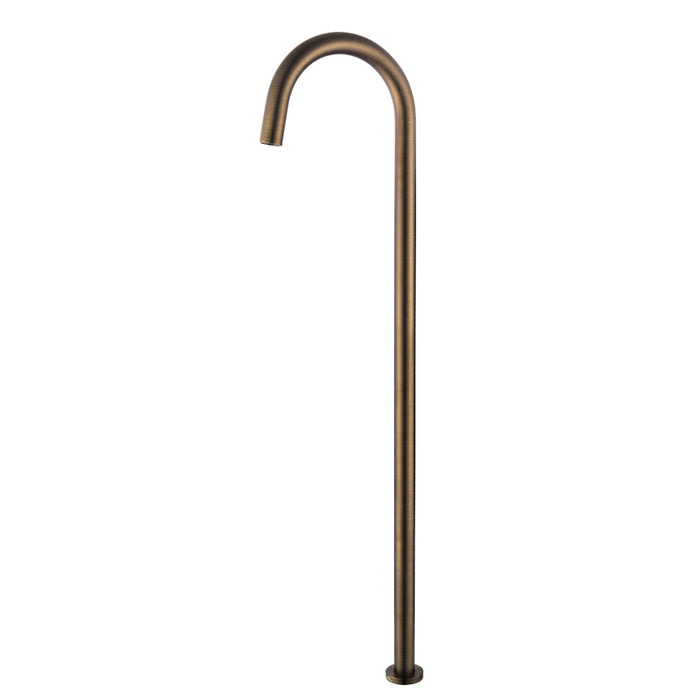 Star Mini Antique Brass Round Freestanding Bath Spout