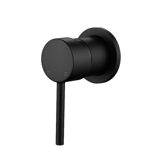 Star Mini Black Wall Mixer - 60mm Plate - Acqua Bathrooms