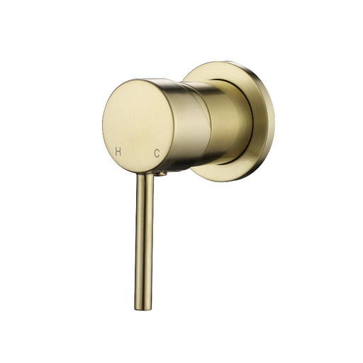 Star Mini Brushed Bronze Wall Mixer - 60mm Plate - Acqua Bathrooms
