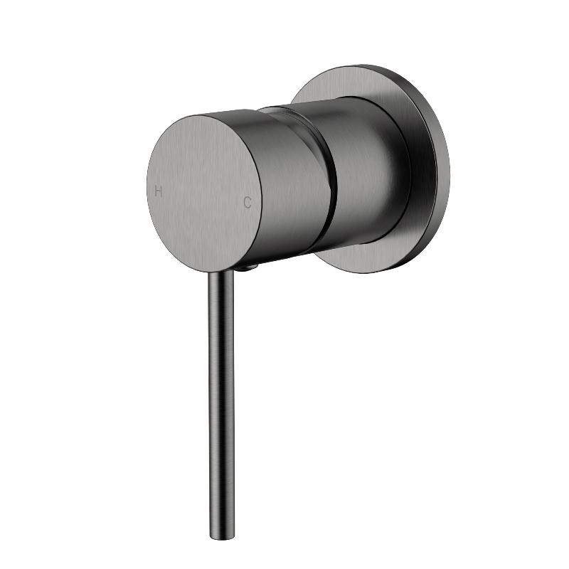 Star Mini Gun Metal Wall Mixer - 60mm Plate - Acqua Bathrooms
