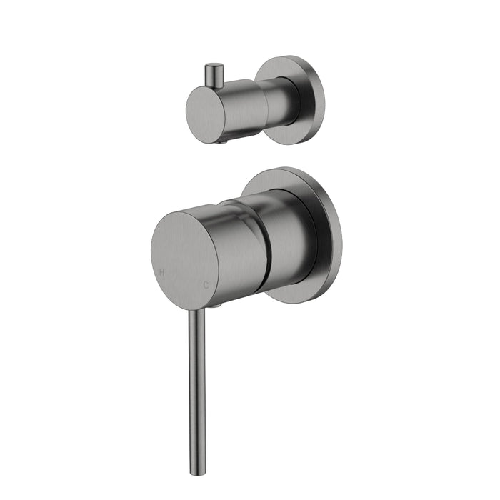 Star Mini Gun Metal Wall Diverter - Sperate Back Plate