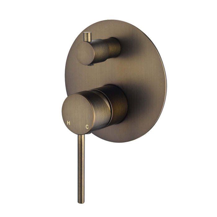Star Mini Antique Brass Wall Diverter