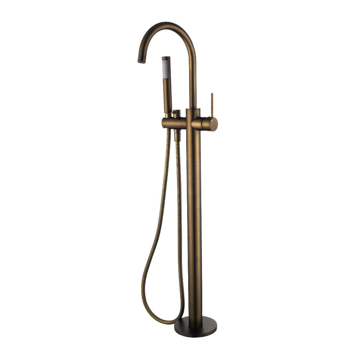Star Mini Antique Brass Round Freestanding Multifunction Bath Spout