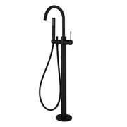 Star Mini Matte Black Round Freestanding Multifunction Bath Spout - Acqua Bathrooms