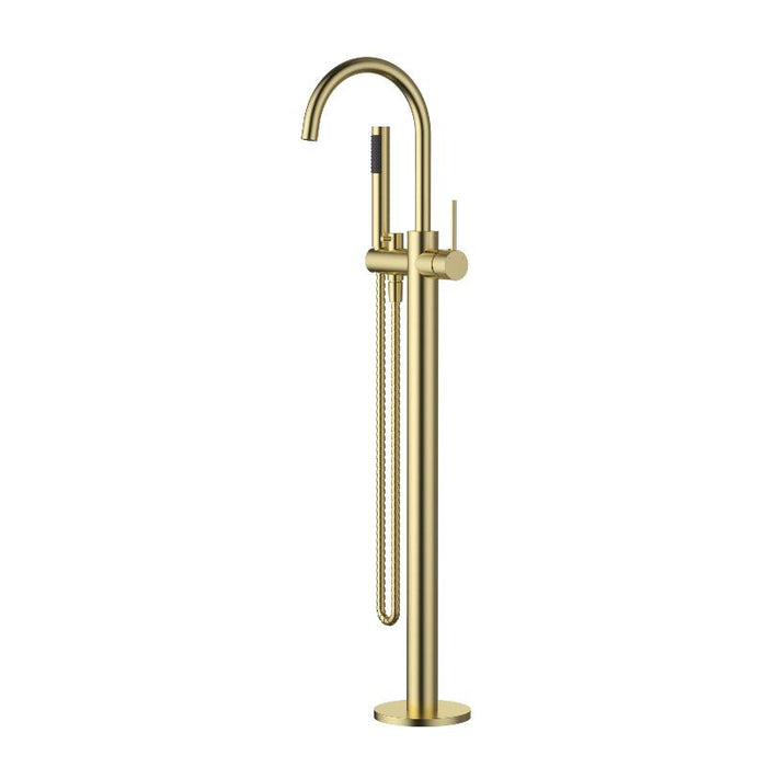 Star Mini Brushed Bronze Round Freestanding Multifunction Bath Spout - Acqua Bathrooms