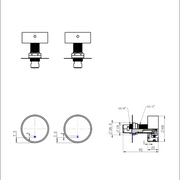 Star Mini Champagne Wall Tap Set 1/4 Turn - Acqua Bathrooms