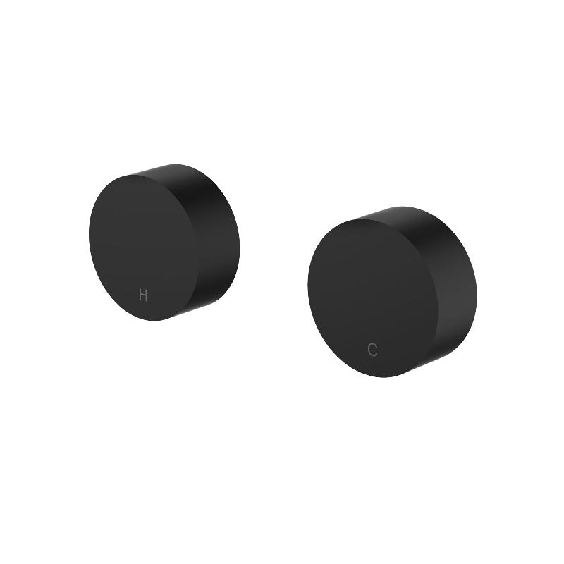 Star Mini Matte Black Wall Tap Set 1/4 Turn - Acqua Bathrooms