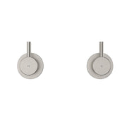 Star Mini Warm Brushed Nickel Pin Wall Tap Set 1/4 Turn - Acqua Bathrooms