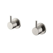 Star Mini Warm Brushed Nickel Pin Wall Tap Set 1/4 Turn - Acqua Bathrooms