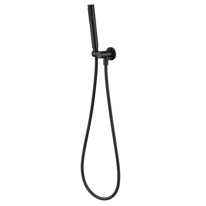 Star Mini Slim Matte Black Hand Held Shower Set - Acqua Bathrooms
