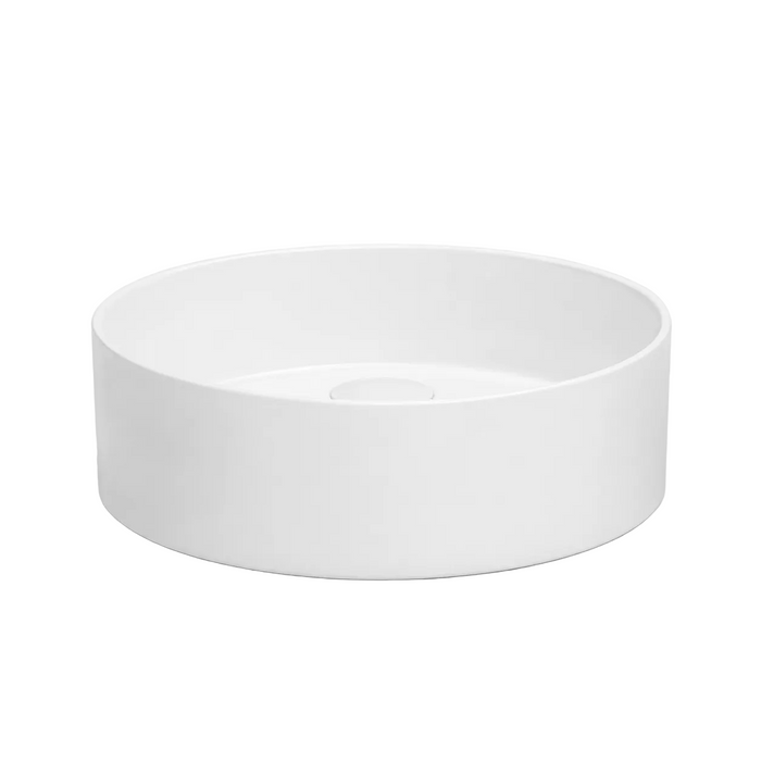 Mila 400 Matte White Round Above Counter Basin