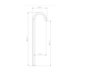 Star Black Freestanding Bath Spout - Acqua Bathrooms