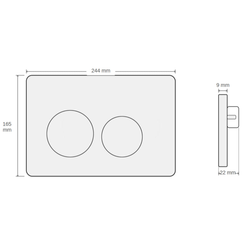 Geberit Compatible Round Brushed Gold / Brass Button
