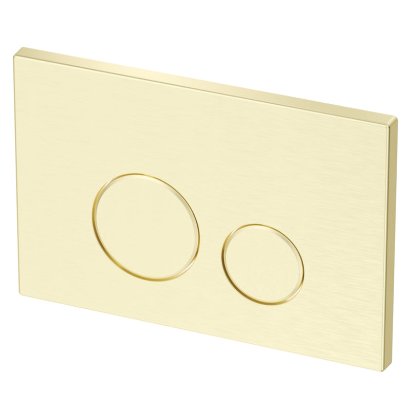 Geberit Compatible Round Brushed Gold / Brass Button