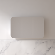 Tetra 1200 x 750mm Matte White Soft Square Shaving Cabinet - Acqua Bathrooms