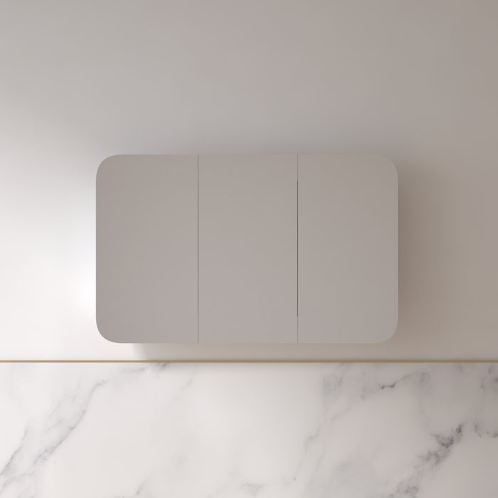 Tetra 1200 x 750mm Matte White Soft Square Shaving Cabinet - Acqua Bathrooms