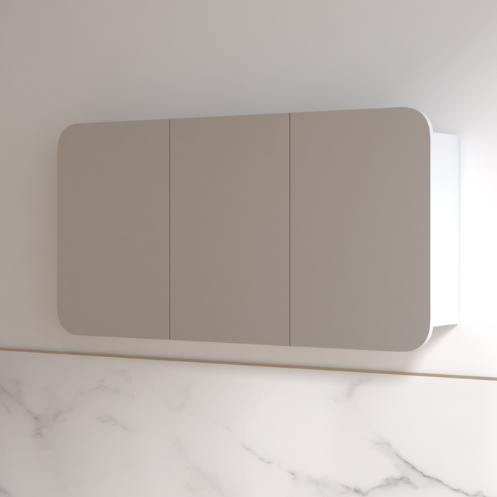 Tetra 1500 x 800mm Matte White Soft Square Shaving Cabinet - Acqua Bathrooms