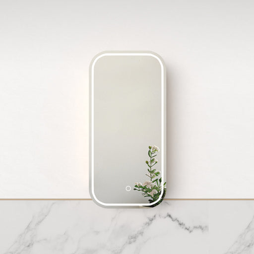 Tetra LED Matte White Soft Square Shaving Cabinet - Acqua Bathrooms