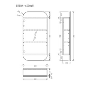Tetra Matte White Soft Square Shaving Cabinet - Acqua Bathrooms