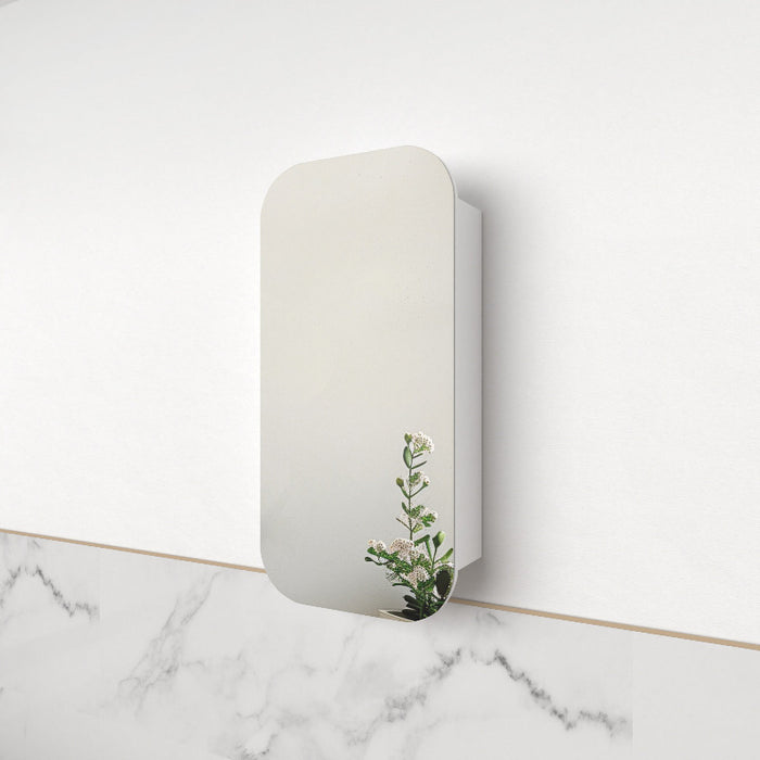 Tetra Matte White Soft Square Shaving Cabinet - Acqua Bathrooms