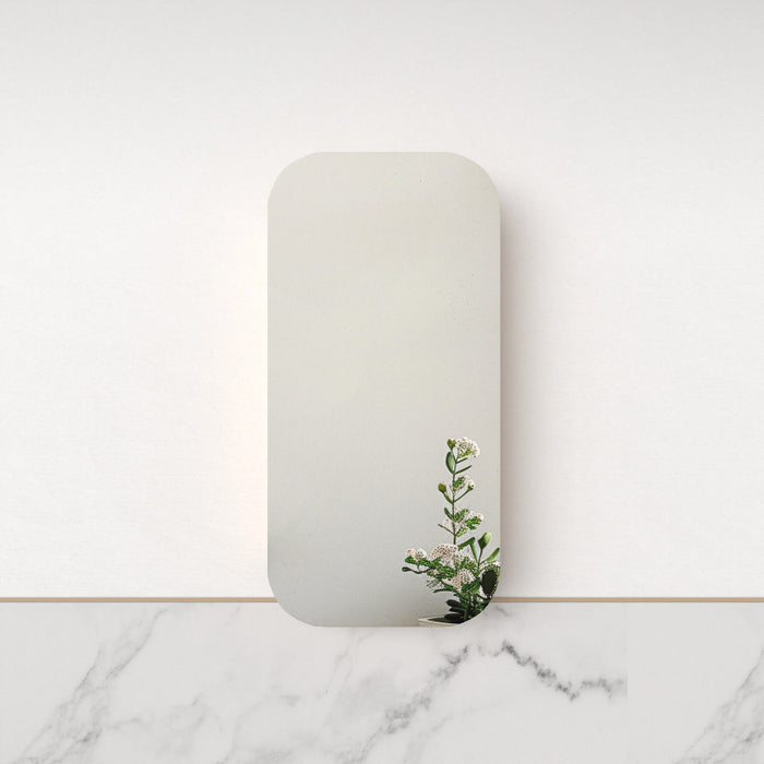 Tetra Light Walnut Soft Square Shaving Cabinet - Acqua Bathrooms