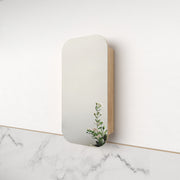 Tetra Light Walnut Soft Square Shaving Cabinet - Acqua Bathrooms