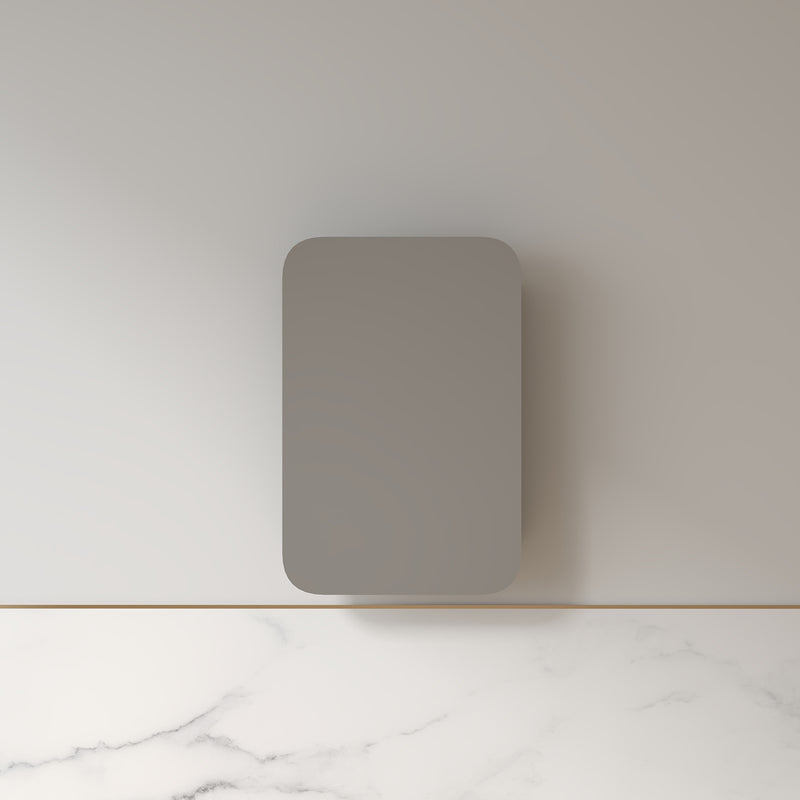 Tetra 600 x 900mm Alder Walnut Soft Square Shaving Cabinet