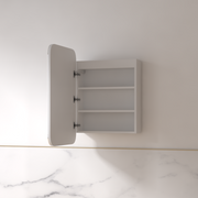 Tetra LED 600 x 900mm Matte White Soft Square Shaving Cabinet - Acqua Bathrooms