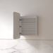 Tetra LED 600 x 900mm Matte White Soft Square Shaving Cabinet - Acqua Bathrooms