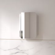 Tetra LED 600 x 900mm Matte White Soft Square Shaving Cabinet - Acqua Bathrooms