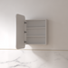 Tetra LED 600 x 900mm Matte White Soft Square Shaving Cabinet - Acqua Bathrooms