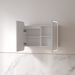 Tetra LED 900 x 750mm Matte White Soft Square Shaving Cabinet - Acqua Bathrooms