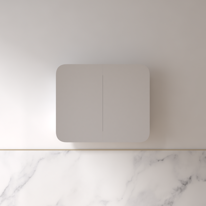 Tetra 900 x 750mm Matte White Soft Square Shaving Cabinet - Acqua Bathrooms